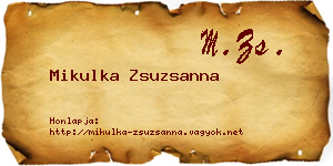Mikulka Zsuzsanna névjegykártya